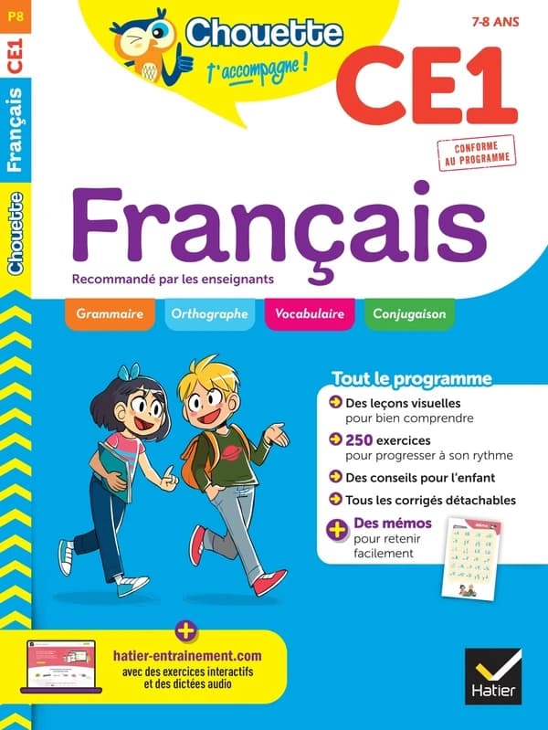 Chouette entraînement Tome P8 : français ; CE1