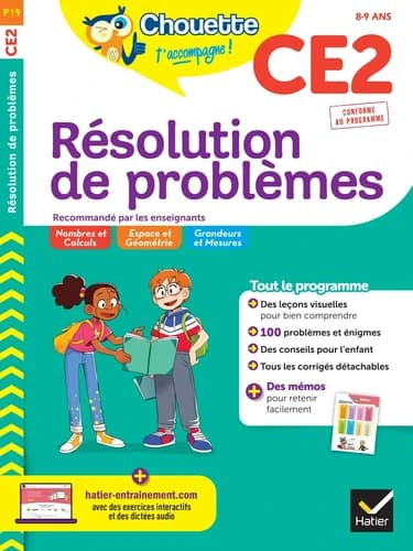 Chouette entraînement Tome P19 : résolution de problèmes ; CE2