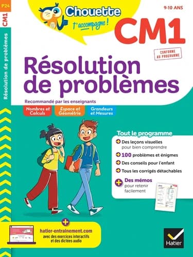 Chouette entraînement Tome P24 : résolution de problèmes ; CM1