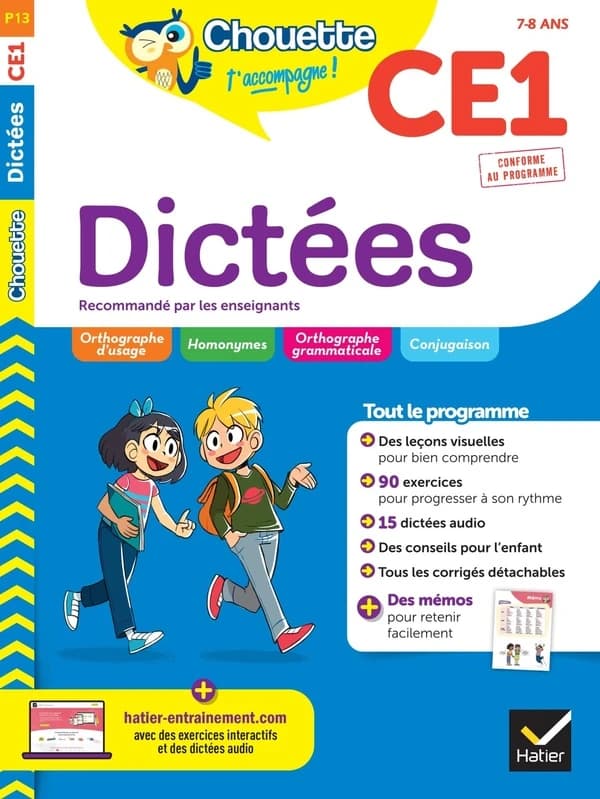 Chouette entraînement Tome P13 : dictées ; CE1