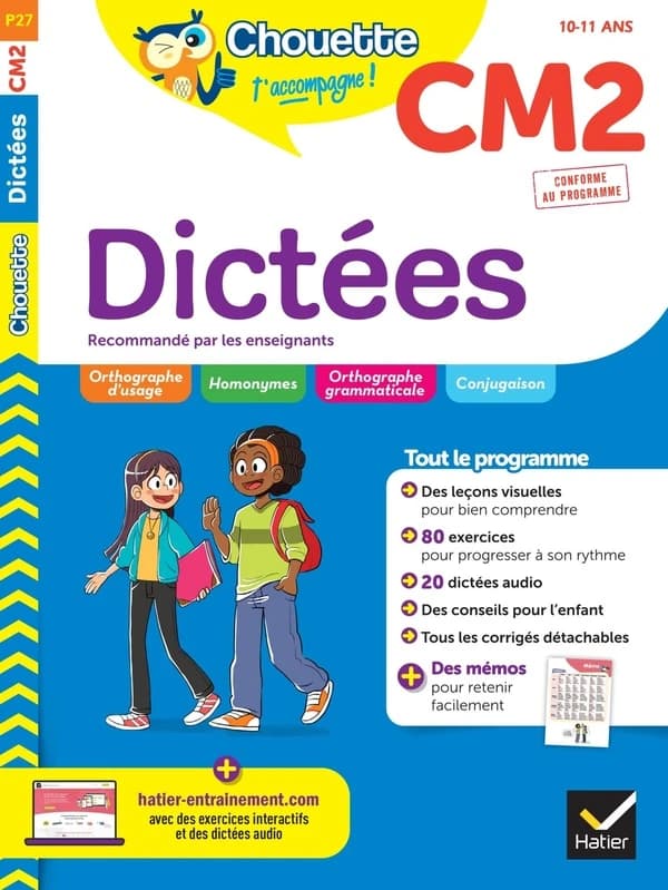 Chouette entraînement Tome P27 : dictées ; CM2