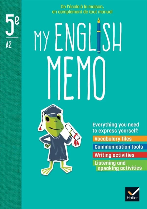 My english memo ; anglais ; 5e ; A2