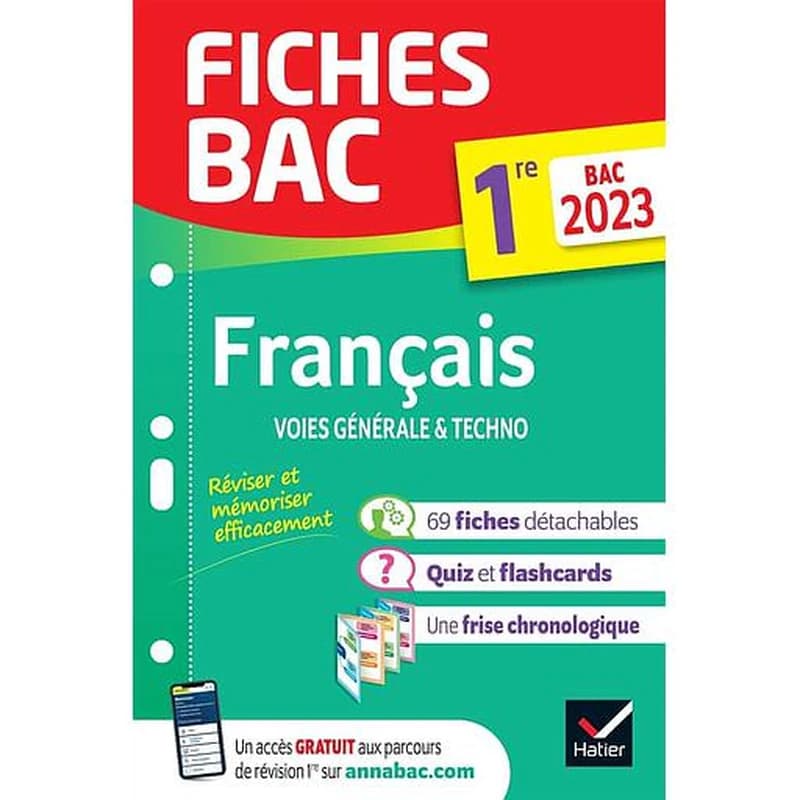 Fiches bac : français ; 1re, voies génerale & techno
