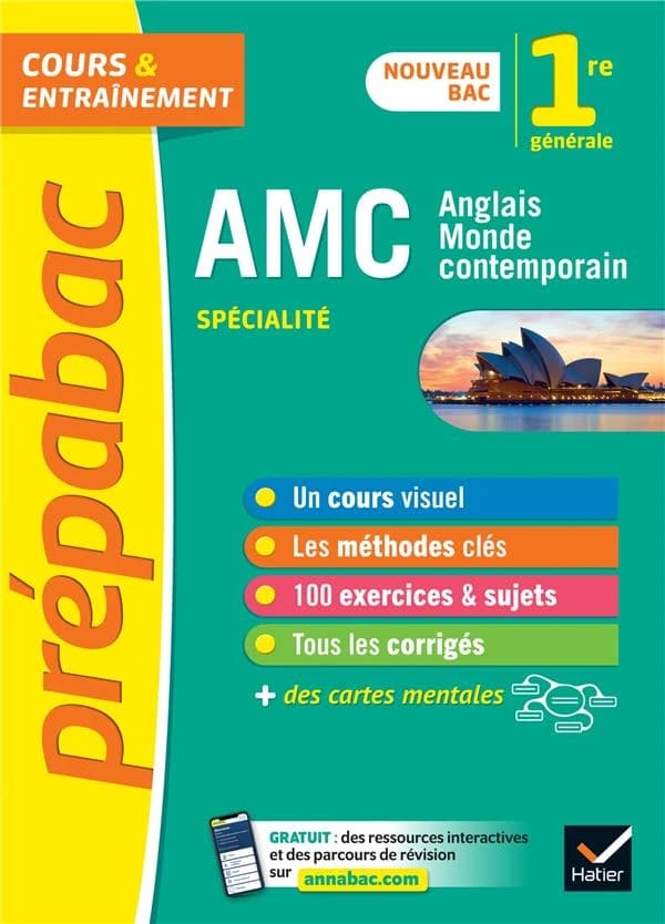 Prépabac cours & entraînement : AMC (anglais monde contemporain) ; 1re générale, spécialité