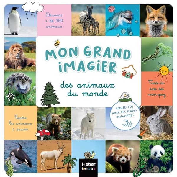Mon grand imagier des animaux du monde : amuse-toi avec des flaps-devinettes