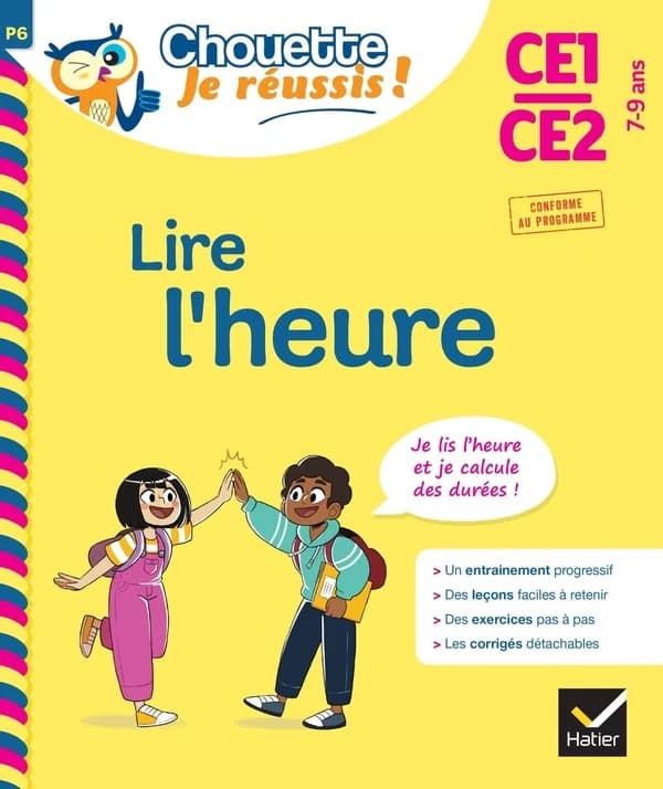 Lire l'heure ; CE1, CE2