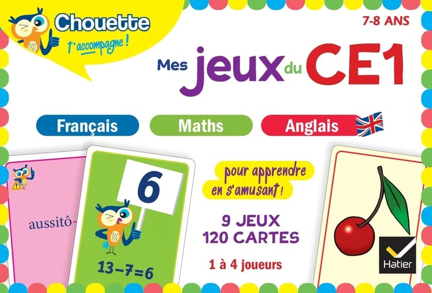 Chouette entraînement : français, maths, anglais ; mes jeux du CE1