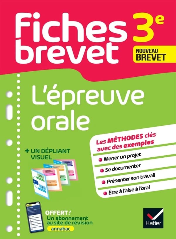 Fiches brevet Tome 6 : l'épreuve orale ; 3e