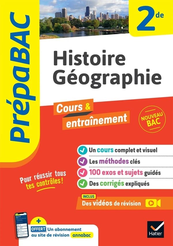 Prépabac cours & entraînement : histoire-géographie ; 2de