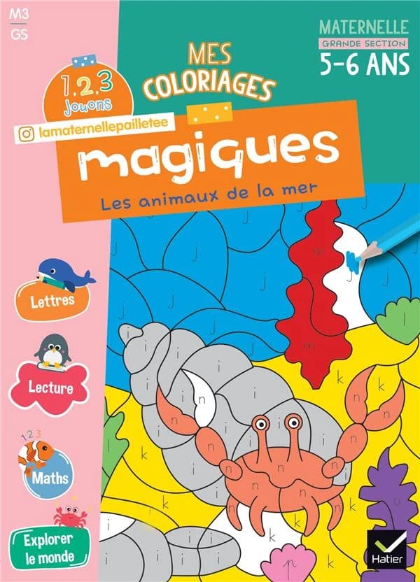Mes coloriages magiques : 1, 2, 3 Jouons ! : maternelle grande section : 5-6 ans : [Album à colorier]