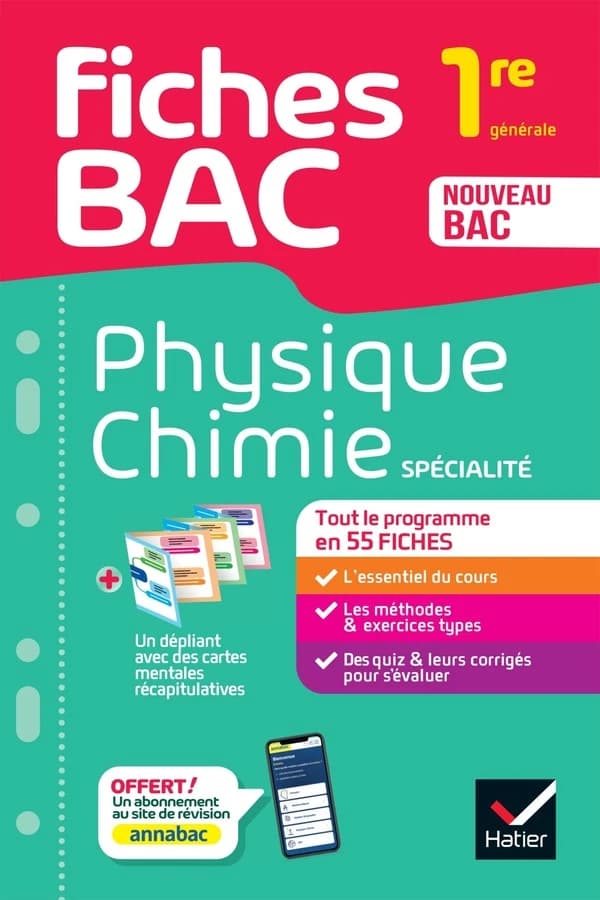 Fiches bac : Spécialité Physique-Chimie ; 1re générale
