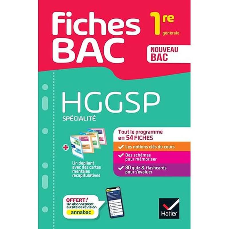 Fiches bac : HGGSP spécialité ; 1re générale