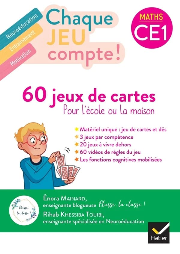 Chaque jour compte ! : Maths ; CE1 ; 60 jeux de cartes