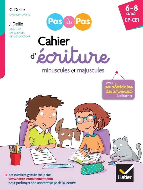 Cahier d'écriture minuscules et majuscules