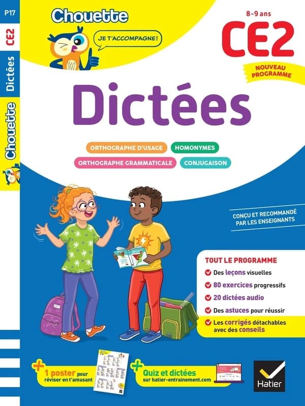 Chouette entraînement : Dictées ; CE2