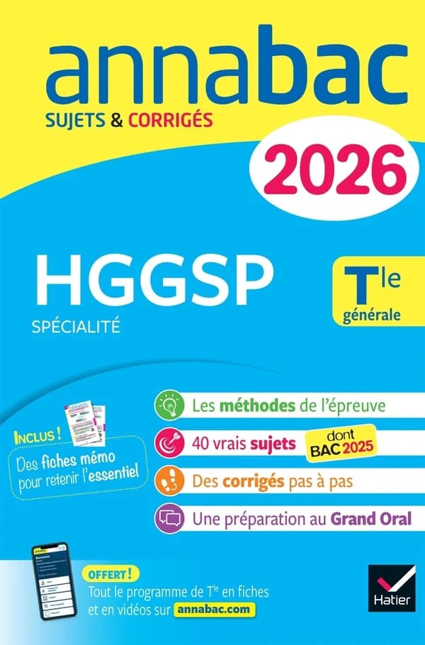 HGGSP Spécialité Tle générale : Sujets & Corrigés