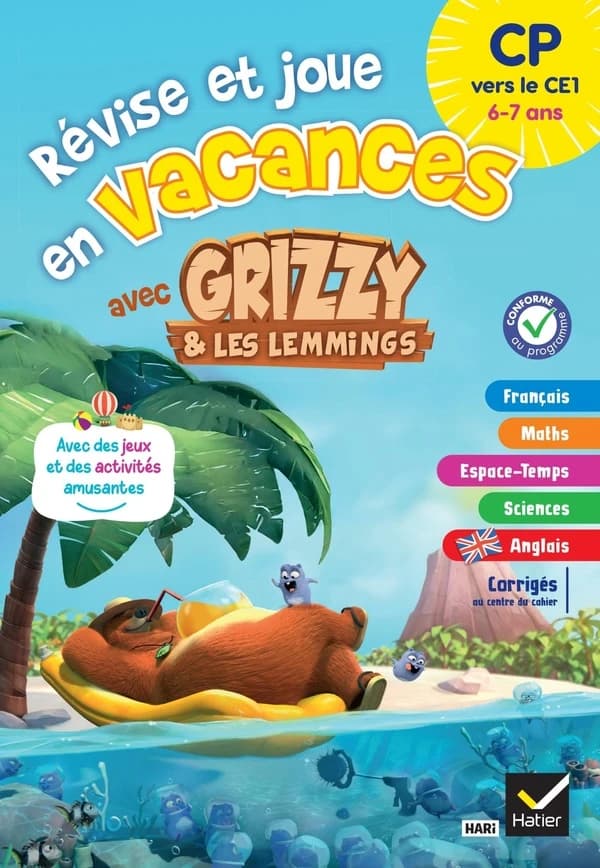 Hatier vacances : Révise et joue en vacances avec Grizzy & les lemmings ; CP vers le CE1