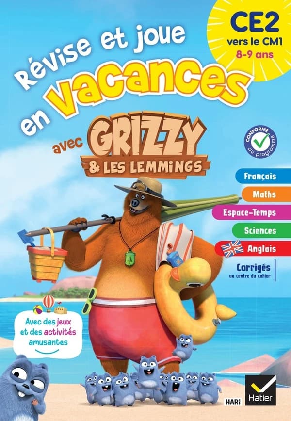 Hatier vacances : Révise et joue en vacances avec Grizzy & les lemmings ; CE2 vers le CM1