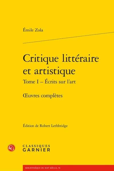Critique littéraire et artistique. Tome I, Écrits sur l'art
