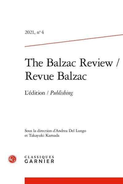 Revue Balzac Tome 4 : 2021 ; l'édition