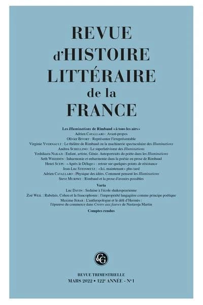Revue d'histoire littéraire de la France n.21 : 1