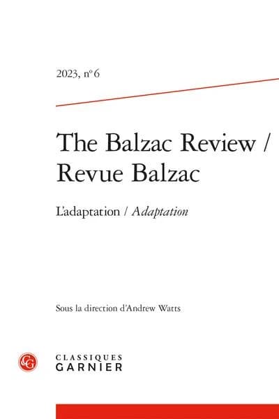 Revue Balzac Tome 6 : l'adaptation