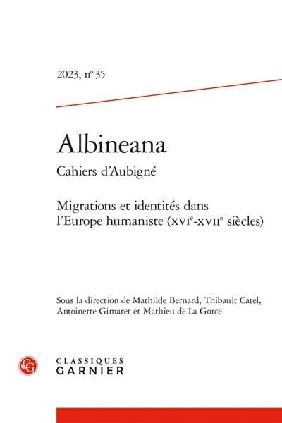 Migrations et identités dans l'Europe humaniste : XVIe-XVIIe siècles