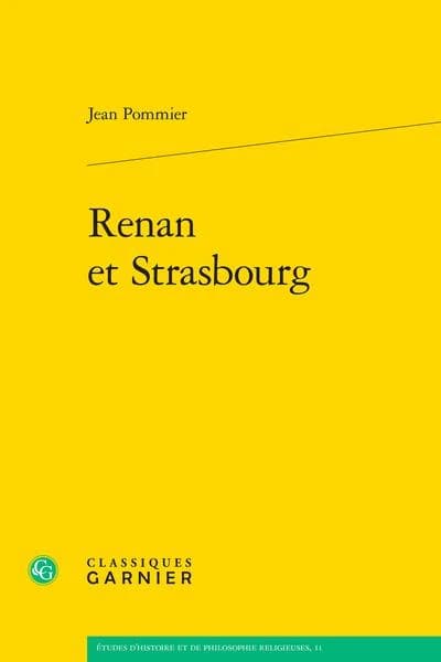 Renan et Strasbourg ([Reproduction en fac-similé]) Jean Pommier