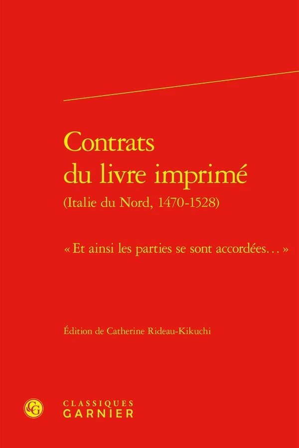 Contrats du livre imprimé : Italie du Nord, 1470-1528 : "Et ainsi les parties se sont accordées"