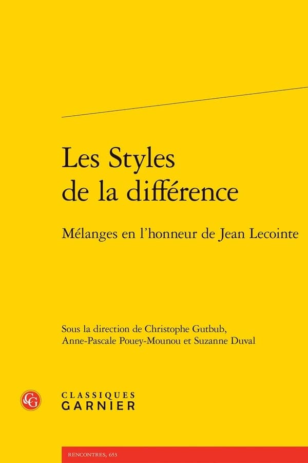 Les styles de la différence : mélanges en l'honneur de Jean Lecointe