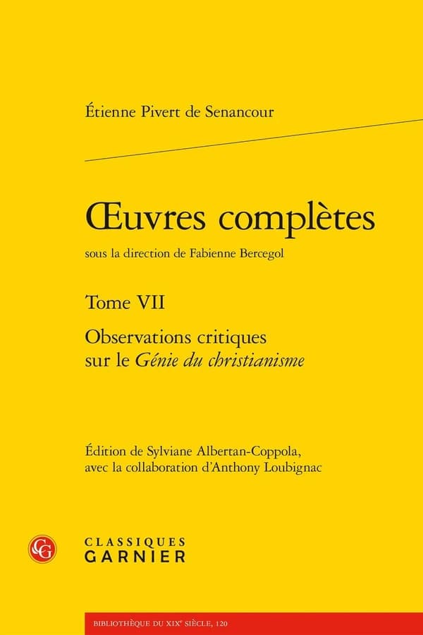 Observations critiques sur le "Génie du christianisme"