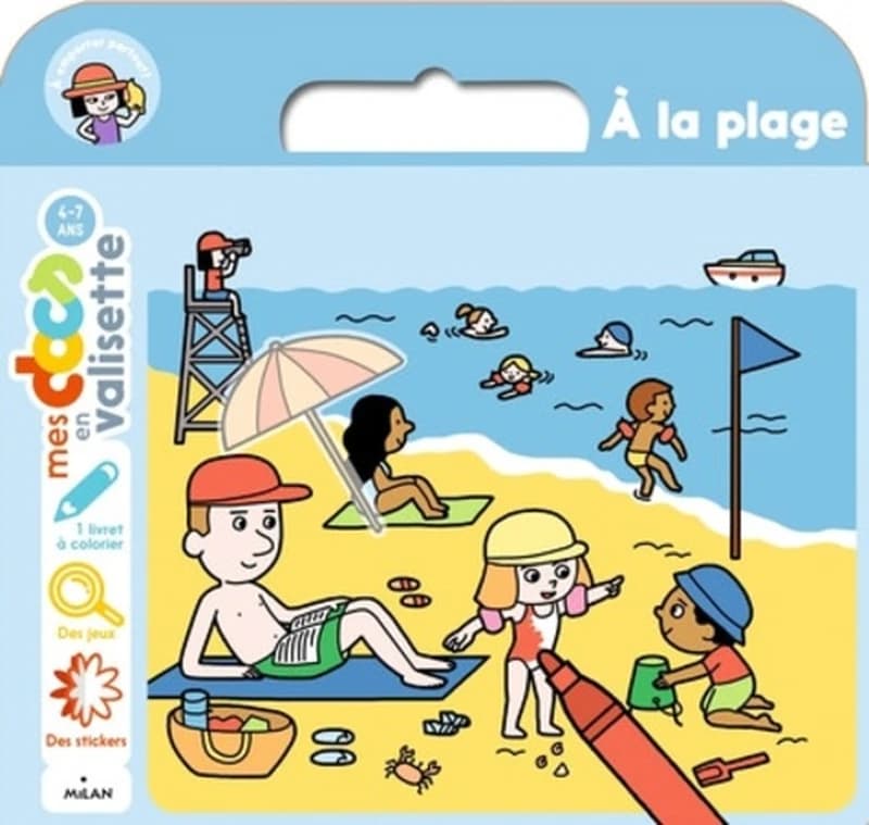A la plage  - Avec 1 livret à colorier, des jeux, des stickers