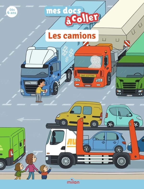 Les camions : j'apprends avec mes autocollants !