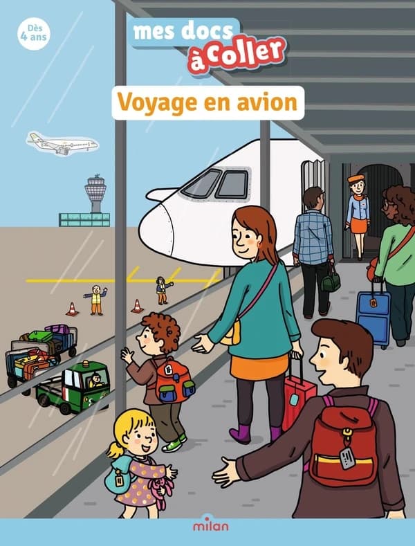 Voyage en avion : mes docs à coller : 4-7 ans : [Autocollant]