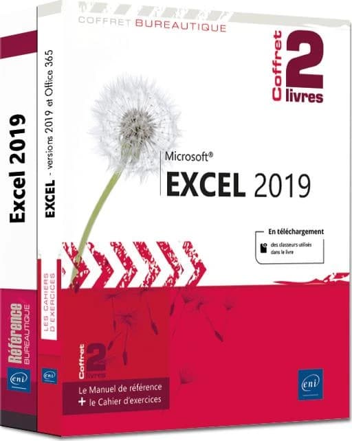 Excel 2019 ; coffret de 2 livres : le manuel de référence + le cahier d'exercices