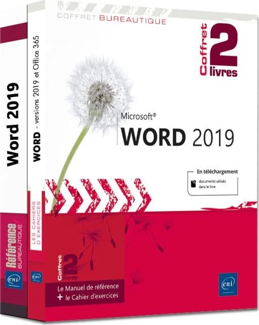 Word (versions 2019 et Office 365) ; coffret de 2 livres : le manuel de référence + le cahier d'exercices