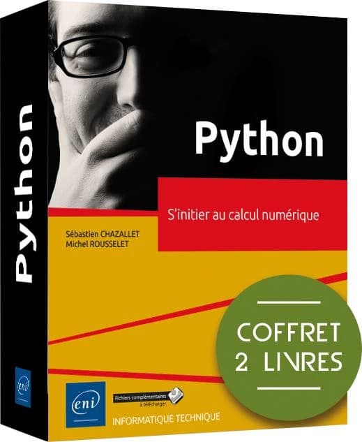 Python ; coffrets de 2 livres : s'initier au calcul numérique