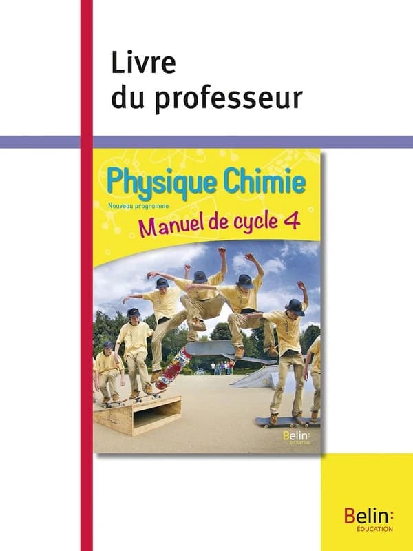Physique, chimie ; cycle 4 ; livre du professeur (édition 2017)