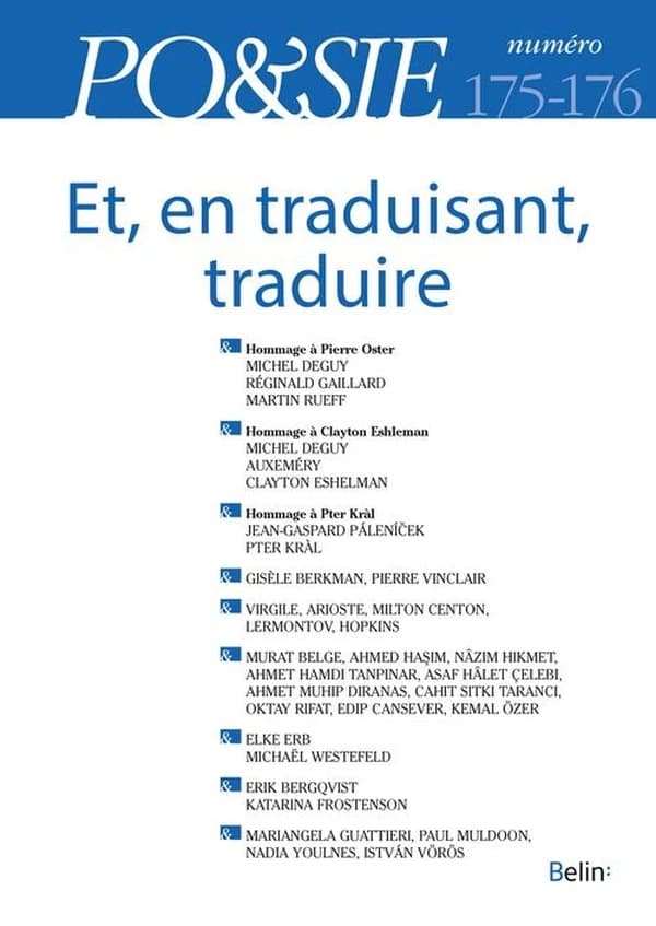 REVUE PO&SIE n.175 : traduire