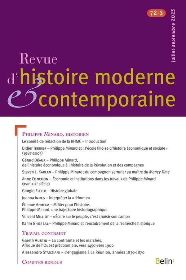 Revue d'Histoire Moderne et Contemporaine n.72 (édition 2025)