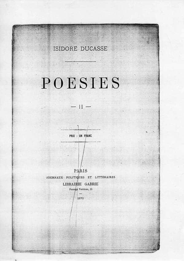 Isidore Ducasse - Poésies II : [livre d'artiste] : [Livre d'artiste]