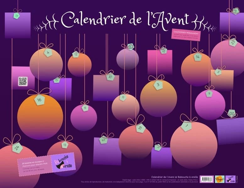 Calendrier de l'Avent : 25 livres audio numériques téléchargeables
