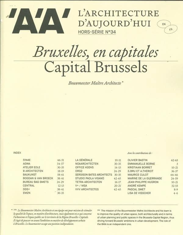 L'architecture d'aujourd'hui hs n 34 : bruxelles, en capitales