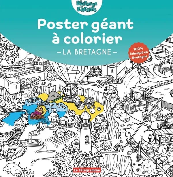 La Bretagne : Poster géant à colorier