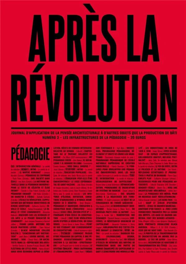Après la révolution n.3 : pédagogie