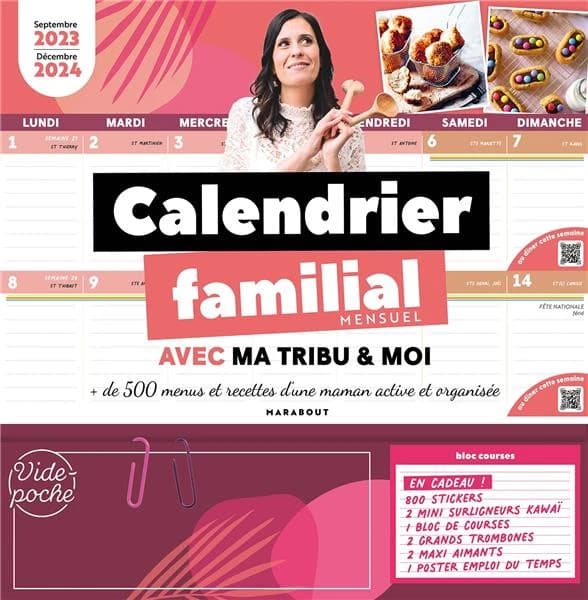 Calendrier familial mensuel  avec ma tribu & moi