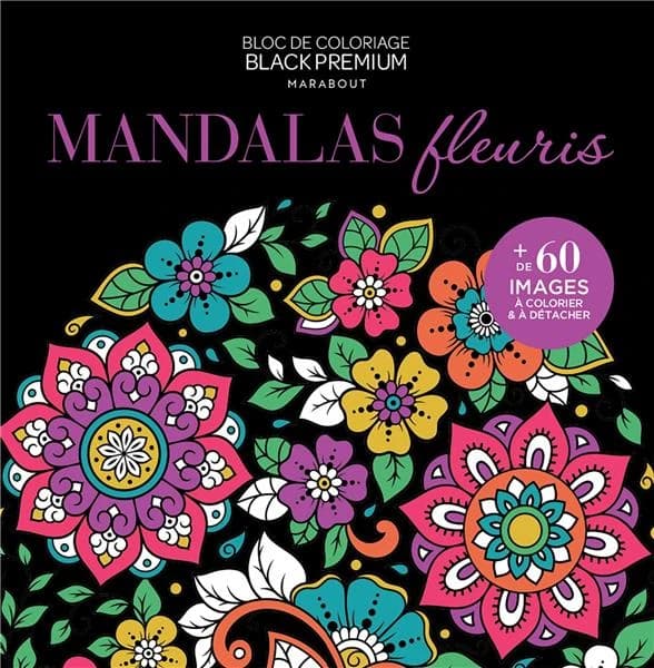 Mandalas : carnet black premium : [Album à colorier]