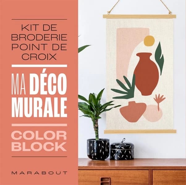 Kit de broderie point de croix : Ma déco murale