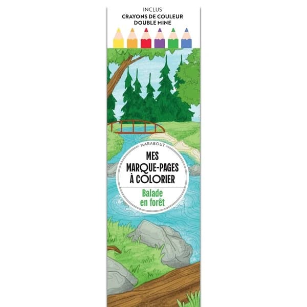 Mes marque-pages à colorier : Balade en forêt