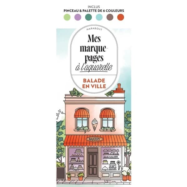 Mes marque-pages à l'aquarelle : Balade en ville